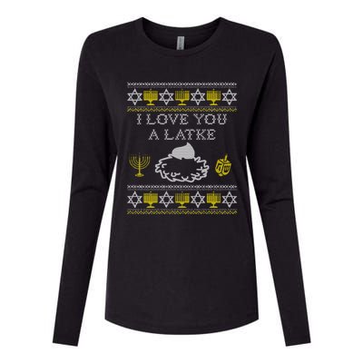 I Love You A Latke Great Gift Funny Chanukah Funny Gift Hanukkah Great Gift Womens Cotton Relaxed Long Sleeve T-Shirt