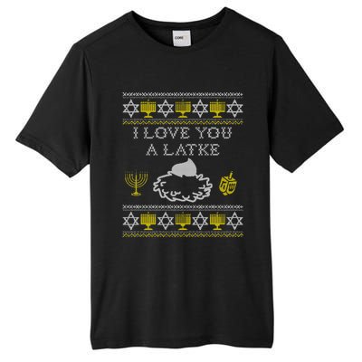 I Love You A Latke Great Gift Funny Chanukah Funny Gift Hanukkah Great Gift Tall Fusion ChromaSoft Performance T-Shirt