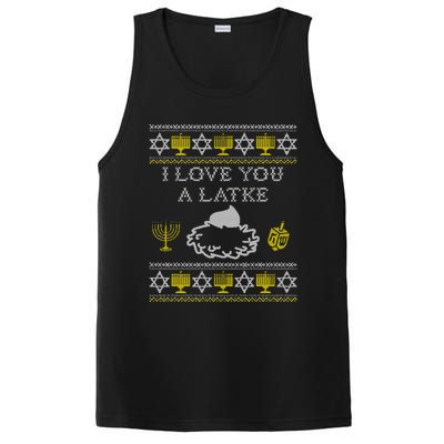 I Love You A Latke Great Gift Funny Chanukah Funny Gift Hanukkah Great Gift PosiCharge Competitor Tank