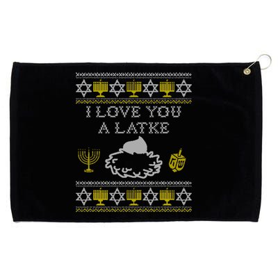 I Love You A Latke Great Gift Funny Chanukah Funny Gift Hanukkah Great Gift Grommeted Golf Towel