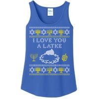 I Love You A Latke Great Gift Funny Chanukah Funny Gift Hanukkah Great Gift Ladies Essential Tank