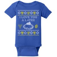 I Love You A Latke Great Gift Funny Chanukah Funny Gift Hanukkah Great Gift Baby Bodysuit