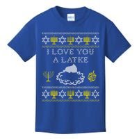 I Love You A Latke Great Gift Funny Chanukah Funny Gift Hanukkah Great Gift Kids T-Shirt