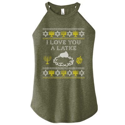 I Love You A Latke Great Gift Funny Chanukah Funny Gift Hanukkah Great Gift Women's Perfect Tri Rocker Tank