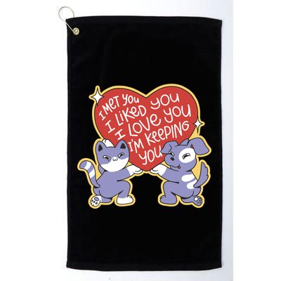 I Love You Heart Quote Cute Gift Golf Towel