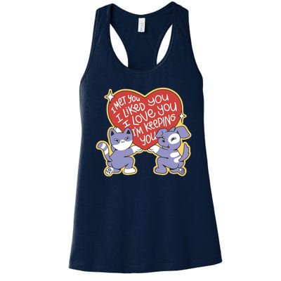 I Love You Heart Quote Cute Gift Women's Racerback Tank