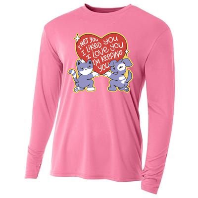 I Love You Heart Quote Cute Gift Cooling Performance Long Sleeve Crew