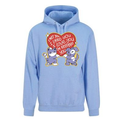 I Love You Heart Quote Cute Gift Unisex Surf Hoodie