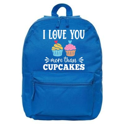I Love You More Than Cupcakes Funny Valentines Day Gift 16 in Basic Backpack