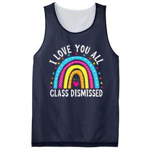 I Love You All Class Dismissed Teacher Last Day Of School Mesh Reversible Basketball Jersey Tank