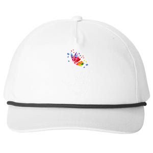 I Love You Hand Sign Language Butterfly Autism Awareness Gift Snapback Five-Panel Rope Hat