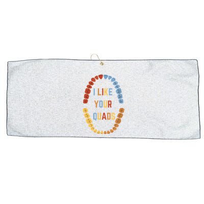 I Like Your Quads Funny Dentist Dental Assistant Large Microfiber Waffle Golf Towel