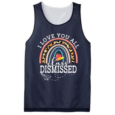 I Love You All Class Dismissed Teacher Last Day Of School Mesh Reversible Basketball Jersey Tank