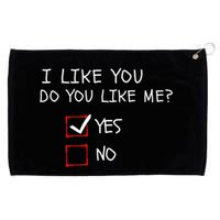 I Like You Do You Like Me Yes Or No Cute Conversation Starter Romantic Humor Grommeted Golf Towel
