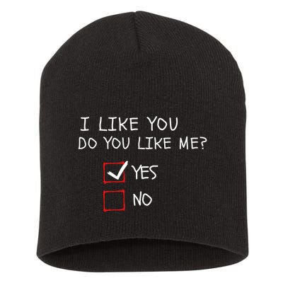 I Like You Do You Like Me Yes Or No Cute Conversation Starter Romantic Humor Short Acrylic Beanie