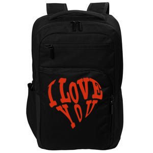 I Love YOU Heart Lovely Nerd Funny Fun4m3 ILove4m3 Premium Impact Tech Backpack