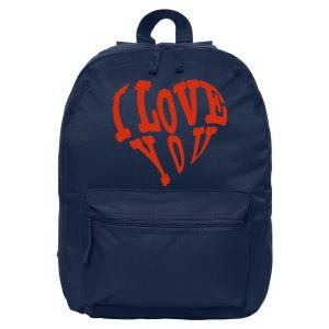 I Love YOU Heart Lovely Nerd Funny Fun4m3 ILove4m3 Premium 16 in Basic Backpack