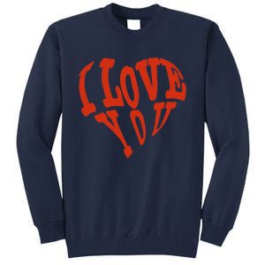 I Love YOU Heart Lovely Nerd Funny Fun4m3 ILove4m3 Premium Tall Sweatshirt