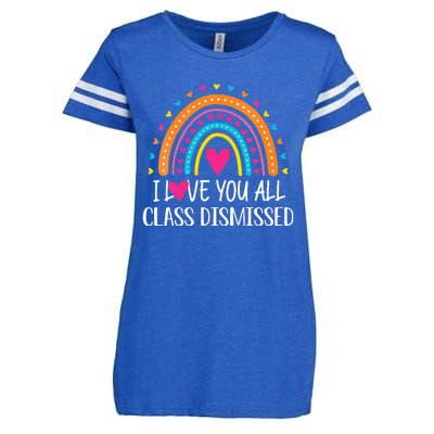 I Love You All Class Dismissed Last Day Of School Teacher Enza Ladies Jersey Football T-Shirt