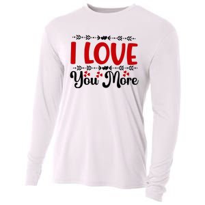 I Love You More, Funny Valentine, Valentine White, Valentine Cooling Performance Long Sleeve Crew