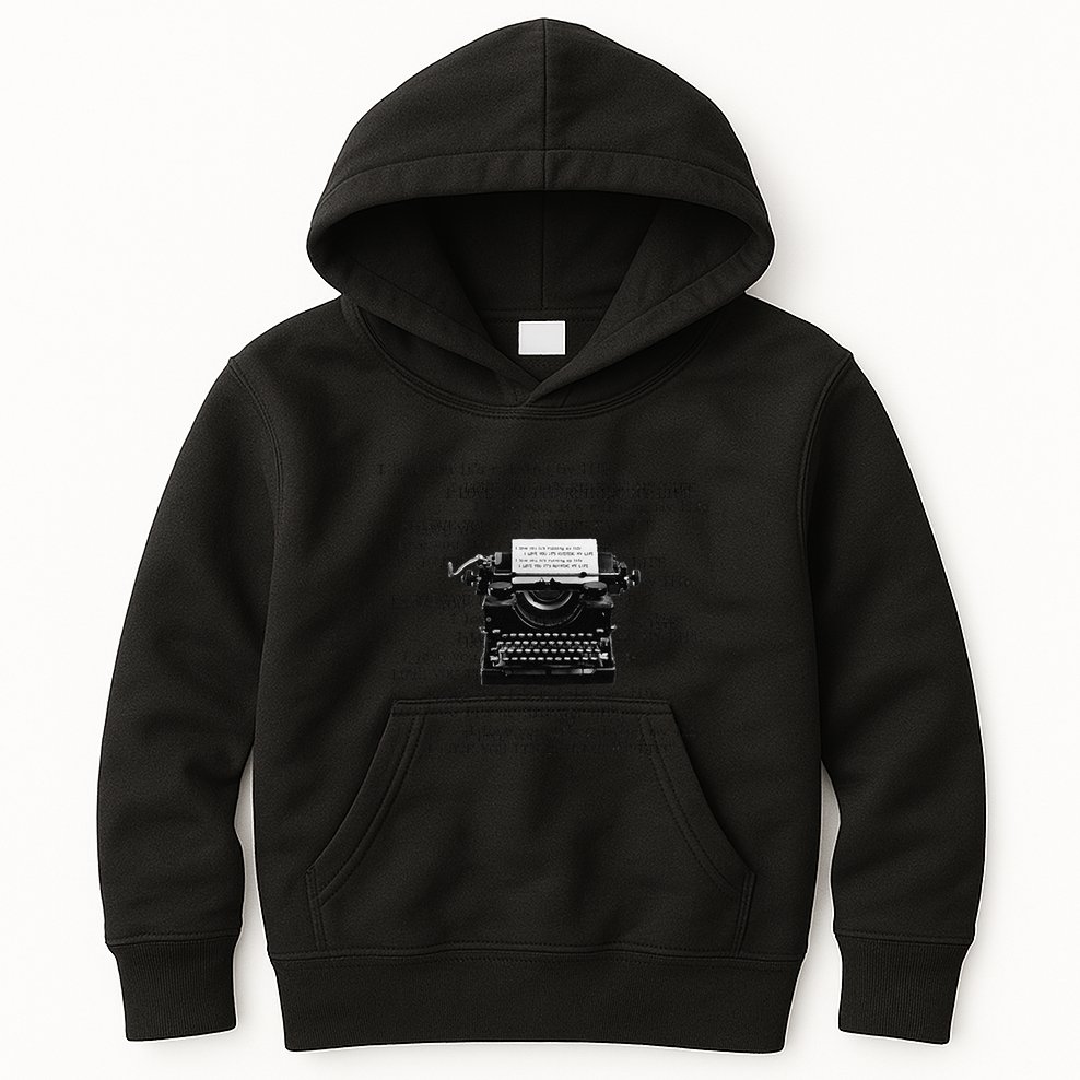 I Love You ItS Ruining My Life Typewriter Quotes Kids Hoodie