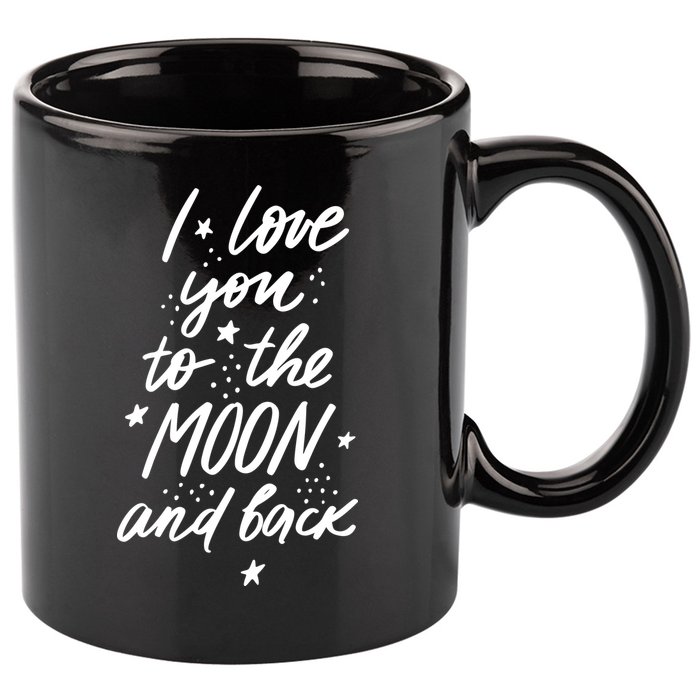 I Love You To The Moon And Back Cute Romantic 11oz C Handle Ceramic Mug