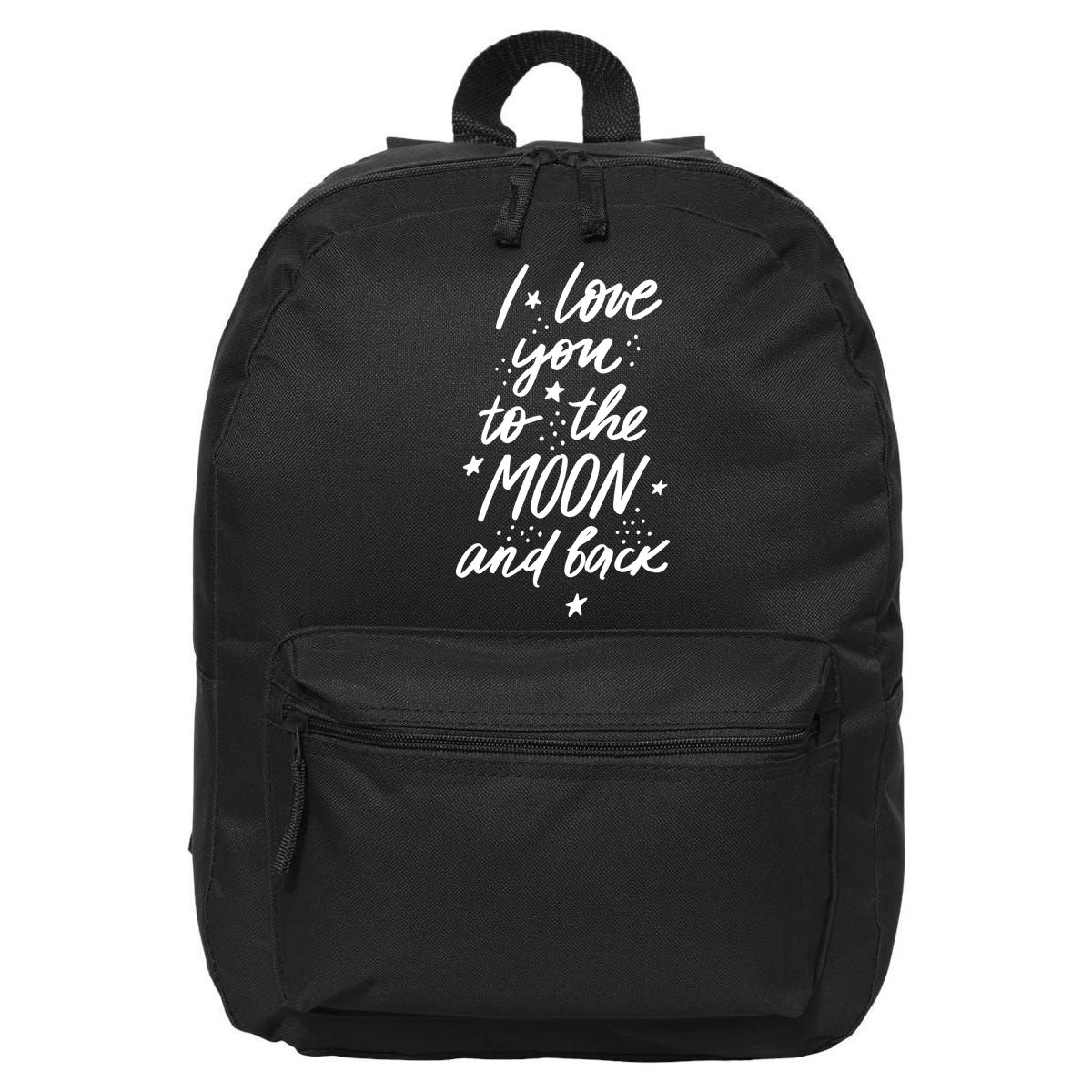 I Love You To The Moon And Back Cute Romantic 16 in Basic Backpack