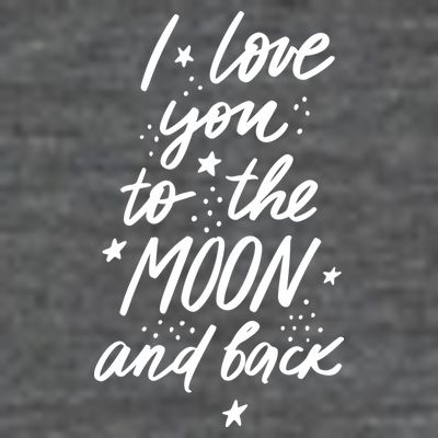 I Love You To The Moon And Back Cute Romantic T-Shirt