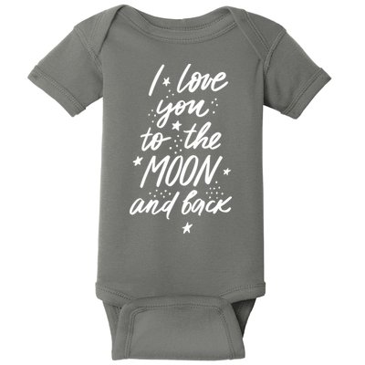 I Love You To The Moon And Back Cute Romantic Baby Bodysuit