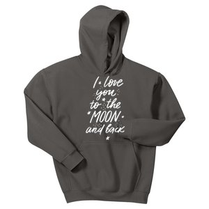 I Love You To The Moon And Back Cute Romantic Kids Hoodie