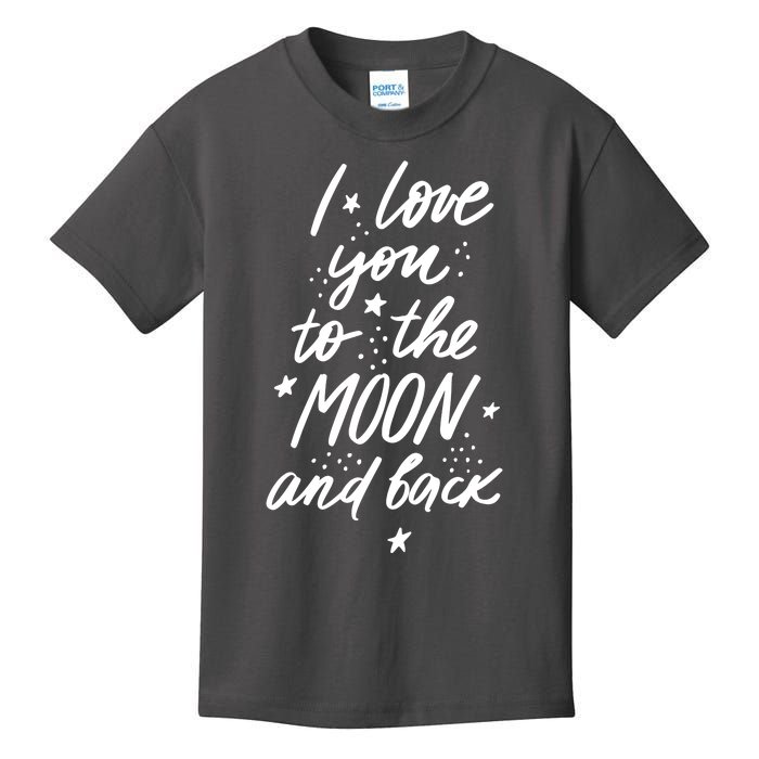 I Love You To The Moon And Back Cute Romantic Kids T-Shirt