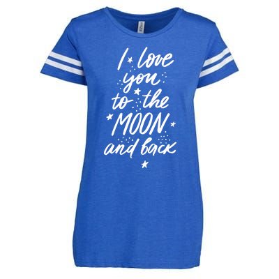 I Love You To The Moon And Back Cute Romantic Enza Ladies Jersey Football T-Shirt