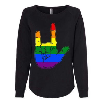 I Love You Sign Language Pride I Love You Womens California Wash Sweatshirt