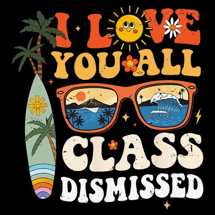 I Love You All Class Dismissed Teacher School Graduation Impact Tech Backpack