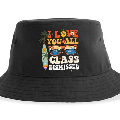 I Love You All Class Dismissed Teacher School Graduation Sustainable Bucket Hat