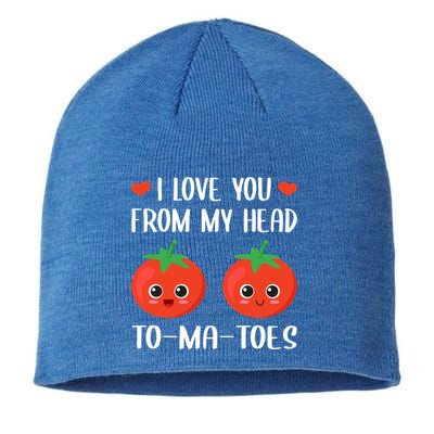 I Love You From My Head Tocute Giftmacute Gifttoes Food Pun Valentine's Day Cool Sustainable Beanie