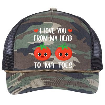 I Love You From My Head Tocute Giftmacute Gifttoes Food Pun Valentine's Day Cool Retro Rope Trucker Hat Cap