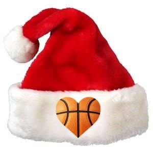 I Love You Basketball Heart Valentine's Day Emoticon Premium Christmas Santa Hat