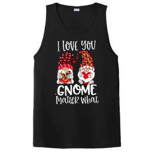 I Love You Gnome Matter What Buffalo Plaid Valentine's Day PosiCharge Competitor Tank