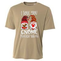 I Love You Gnome Matter What Buffalo Plaid Valentine's Day Cooling Performance Crew T-Shirt