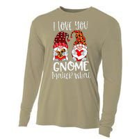 I Love You Gnome Matter What Buffalo Plaid Valentine's Day Cooling Performance Long Sleeve Crew