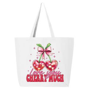 I Love You Cherry Much Funny Cherry Valentine 25L Jumbo Tote