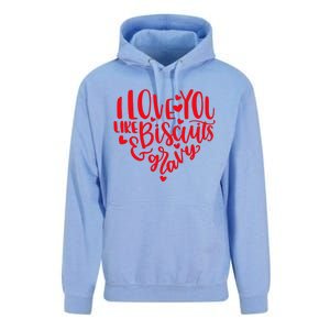 I Love You Like Biscuits & Gravy Funny Valentine's Day Food Unisex Surf Hoodie