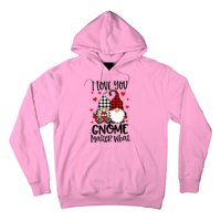 I Love You Gnome Matter What Buffalo Plaid Valentine's Day Hoodie