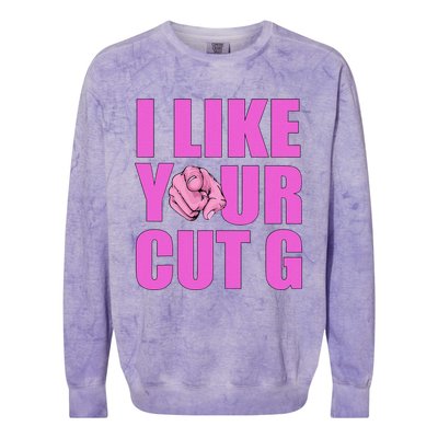 I Like Your Cut G Funny Vintage Colorblast Crewneck Sweatshirt