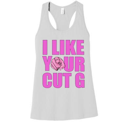 I Like Your Cut G Funny Vintage Women's Racerback Tank