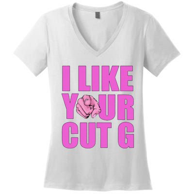 I Like Your Cut G Funny Vintage Women's V-Neck T-Shirt