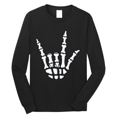 I Love You Sign Language Skeleton Hand ASL Halloween Costume Long Sleeve Shirt