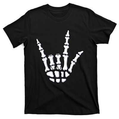 I Love You Sign Language Skeleton Hand ASL Halloween Costume T-Shirt