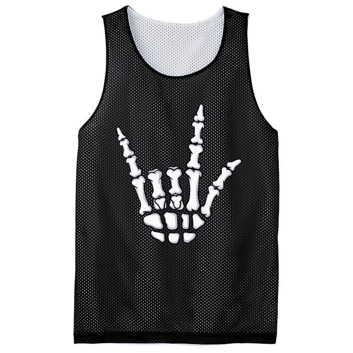 I Love You Sign Language Skeleton Hand ASL Halloween Costume Mesh Reversible Basketball Jersey Tank